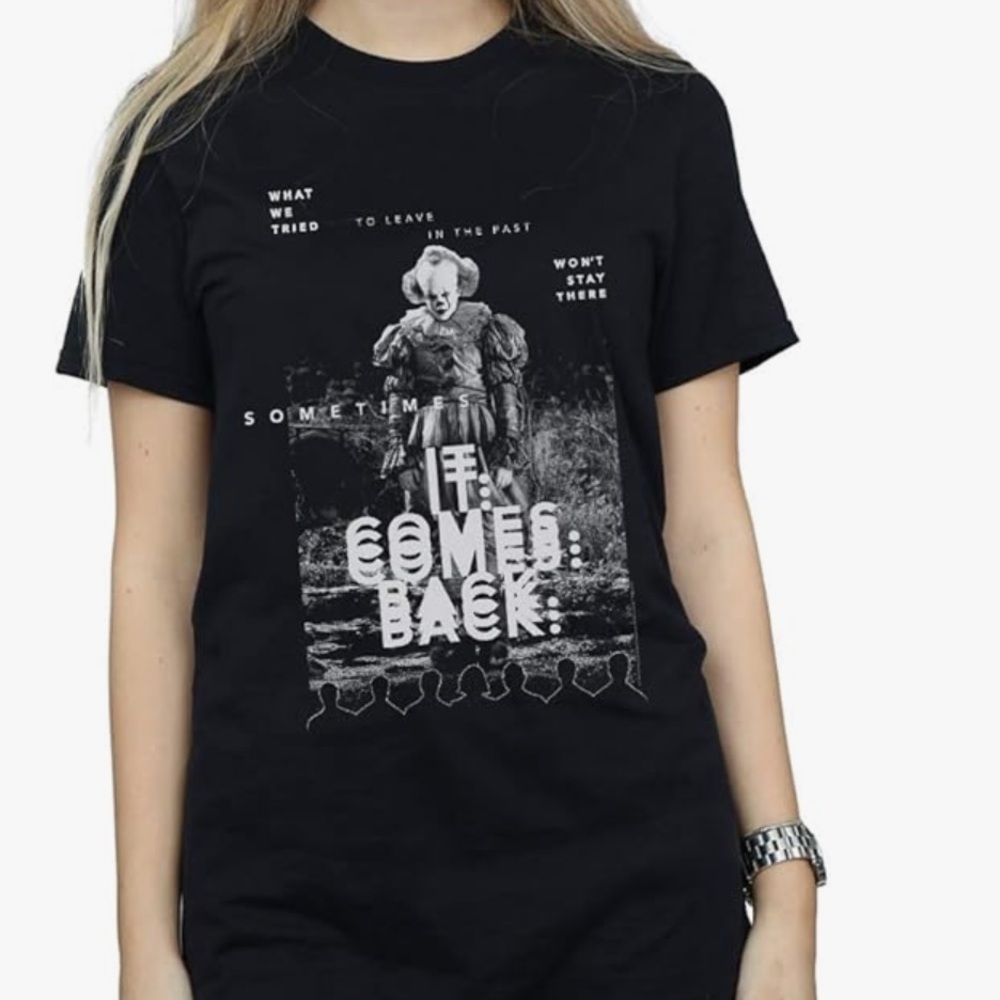 IT CHAPTER 2 “IT COMES BACK” BLACK TSHIRT UNISEX SZ LARGE